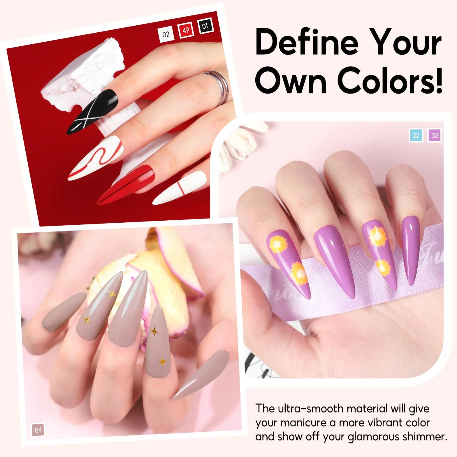 PEACECOLOR 38PCS Kit Uñas Semipermanentes Completo con Lámpara,20 Colores Esmaltes Semipermanentes para Uñas con Base, Top Coat Brillante y Mate Kit Uñas de Gel para Principiantes