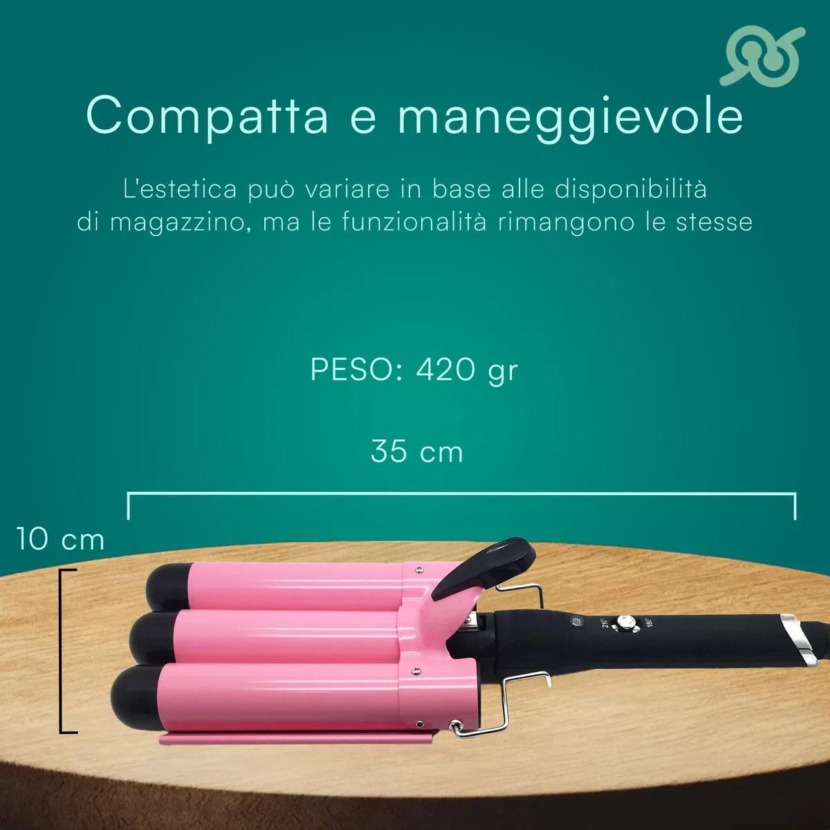 TEMPO DI SALDI Plancha de pelo profesional de 3 ramas, rizadora onduladora trihierro de 3 ondas