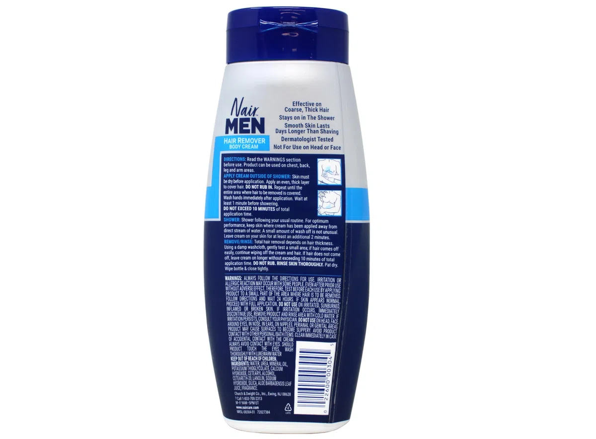 Nair - Crema corporal depilatoria para hombres, 385 ml