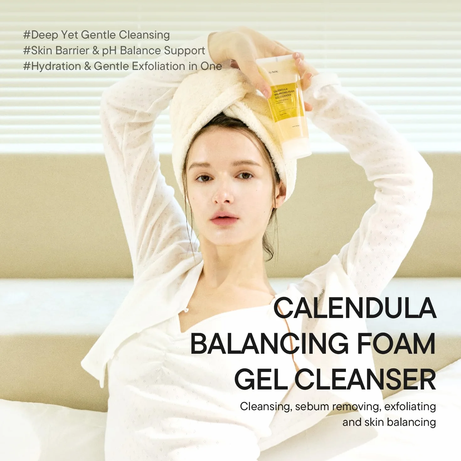 IUNIK - Calendula Balance Foam Gel Cleanser, 150 ml