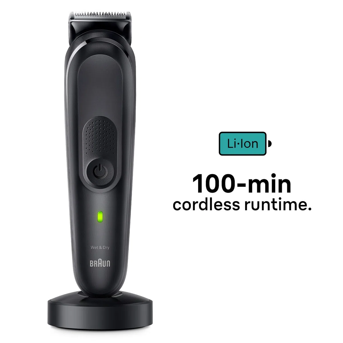 Braun MGK7491 - Kit de estilo 17 en 1 para barba, cuerpo, cabello con ProBlade, autonomía de 100 min, organizador, color gris