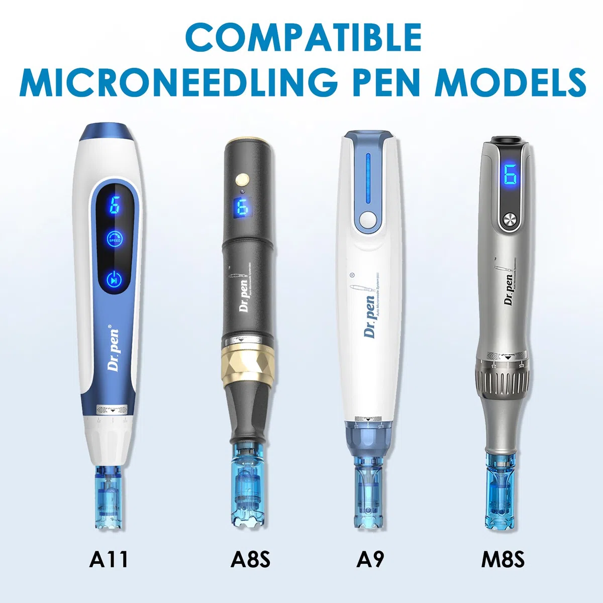 Dr. Pen M8S Microneedling Cartuchos de Repuesto de 12 Pin, Puntas de Aguja Auténticas Desechables, Accesorios de Microneedle Compatibles con Dr. Pen Modelos A11, A9, M8S y A8S (12 Pin, 15 Piezas)