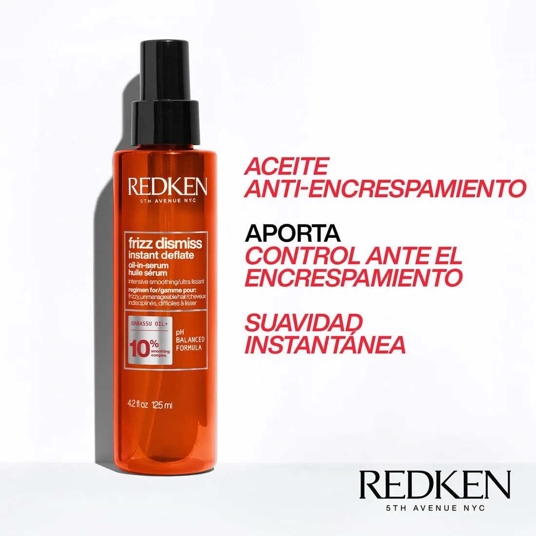 Redken, Aceite Sin Aclarado Antiencrespamiento, Para todo tipo de Cabello de Fino a Grueso, Para Clima Húmedo, Frizz Dismiss