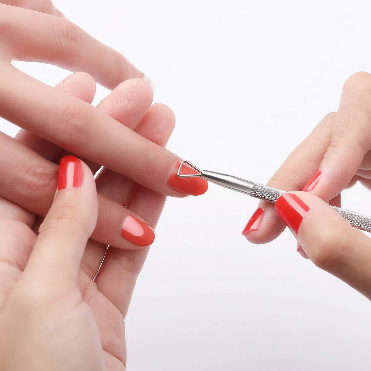 YINYIN - Cortacutículas con empujador de cutículas y cortador de cutículas, cortador profesional de acero inoxidable, herramientas de manicura de pedicura para uñas de manos y pies (plateado)