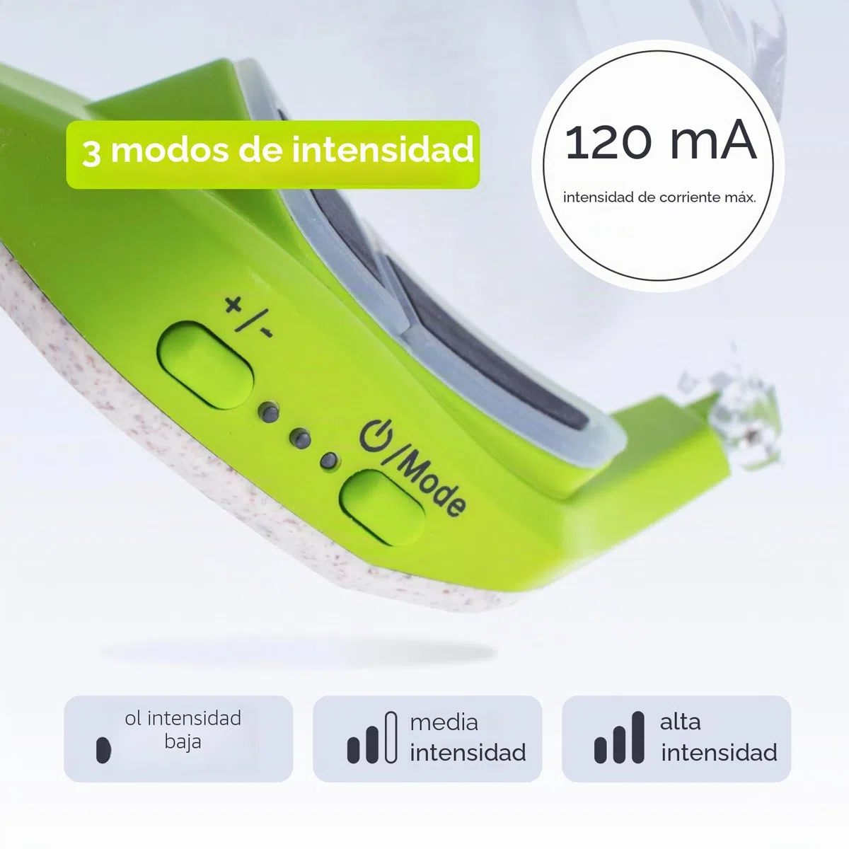 GESS Kuper - Gafas de microcorriente con 3 modos de intensidad, recargables, antienvejecimiento, levantamiento de la piel del contorno, microcorrientes faciales, estiramiento facial y antiarrugas
