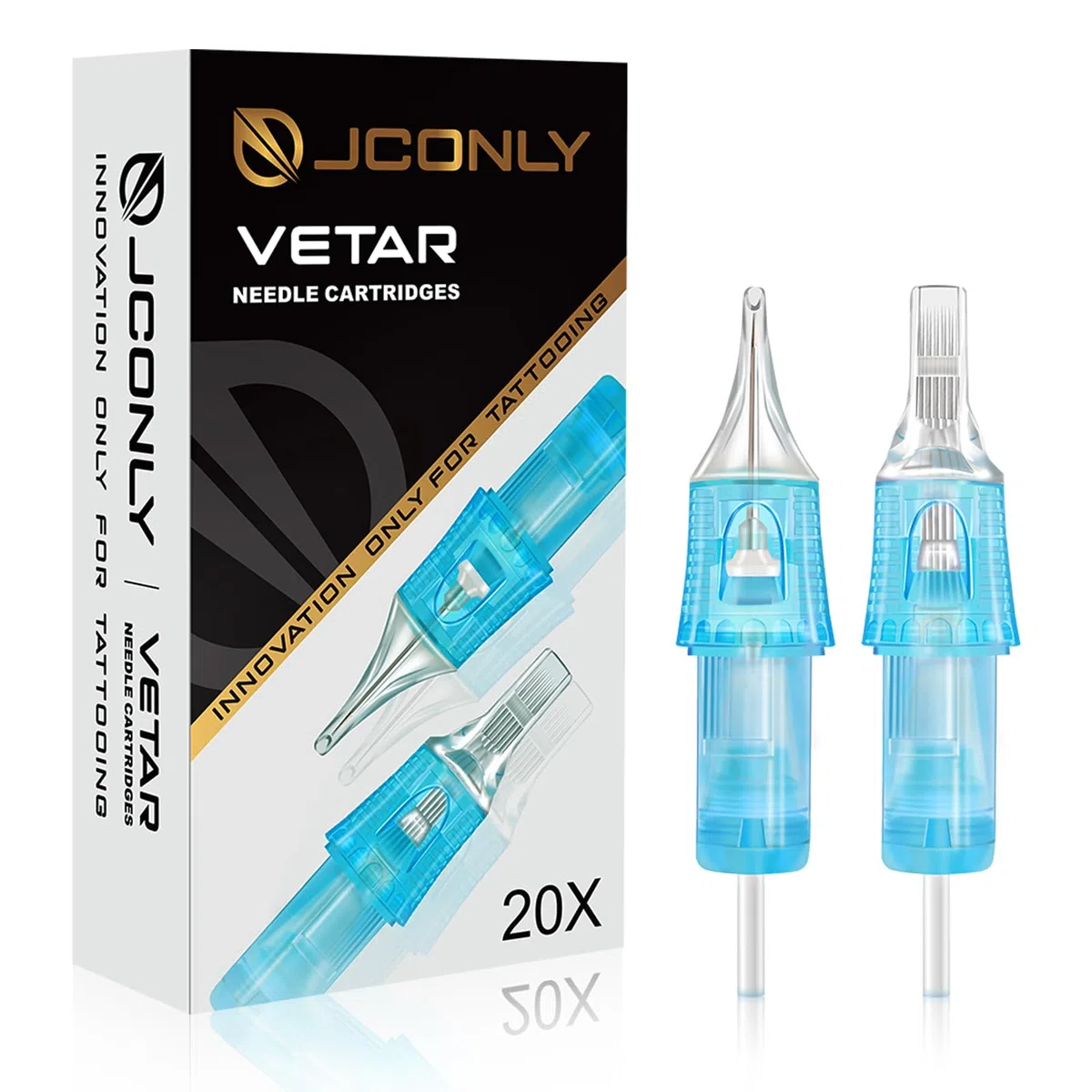 JCONLY VETAR Agujas Tatuaje 1209MGL, 20 Piezas Cartuchos Tattoo 9MGL (#12) Magnum Agujas Tattoo Cartridge Needles para Maquina de Tatuar