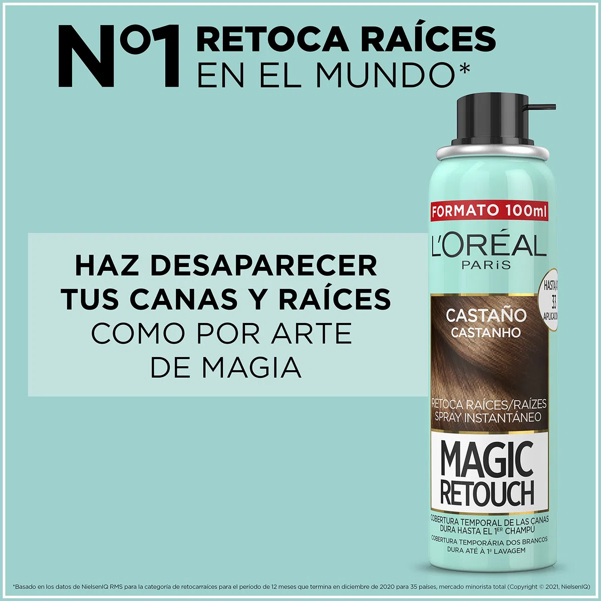 L'Oréal Paris Magic Retouch Castaño, 150 ml