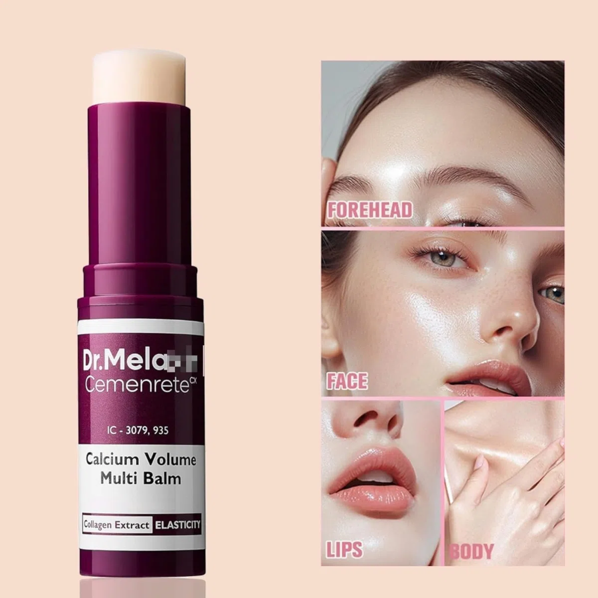 Bálsamo Facial Reafirmante-Elimina Arrugas Y Líneas De Expresión–InfiniteLove BCN,Calcio Multi Balm Stick,Colágeno Hidratante Stick Para Cara,Ojos Y Cuello (1 Unidad)