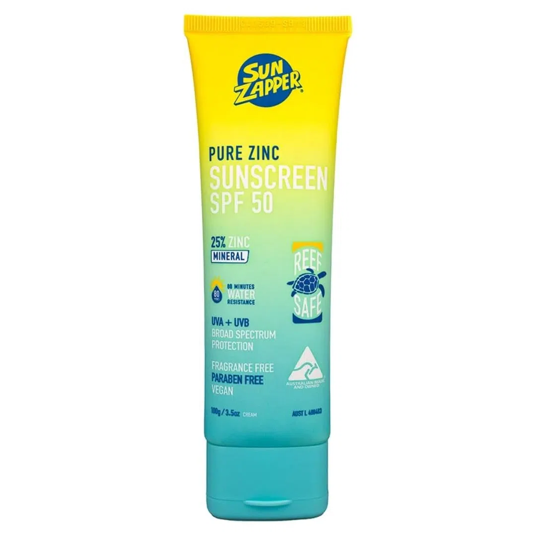 Sun Zapper Crema solar de zinc puro SPF 50 Protector solar de zinc mineral seguro para arrecifes