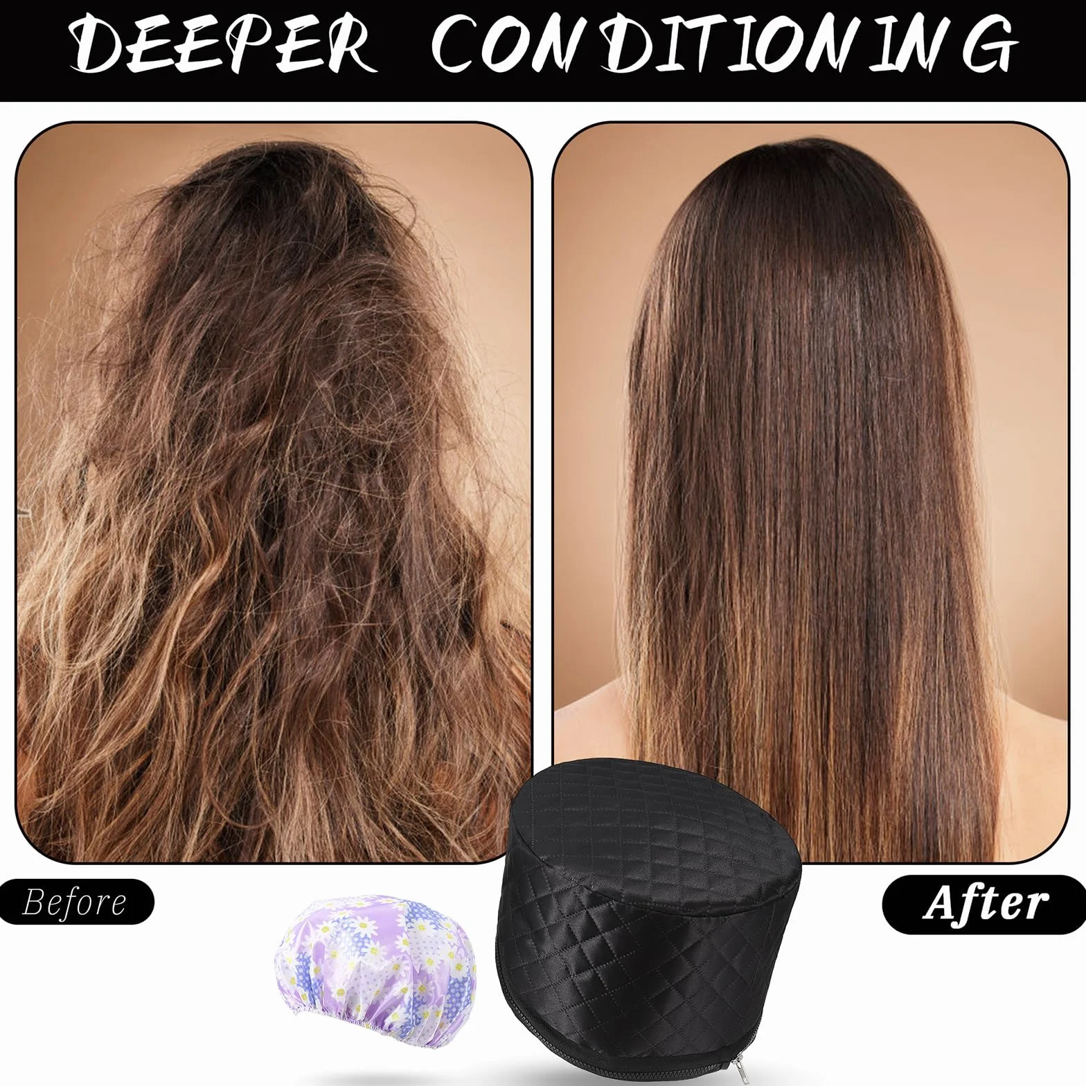 Gorro Térmico para Cabello SPA Gorro Térmico para el Cabello Impermeable 220V Gorro para el Cuidado del Cabello con Controlador Térmico Gorro Eléctrico para el Tratamiento del Cabello Vaporizador