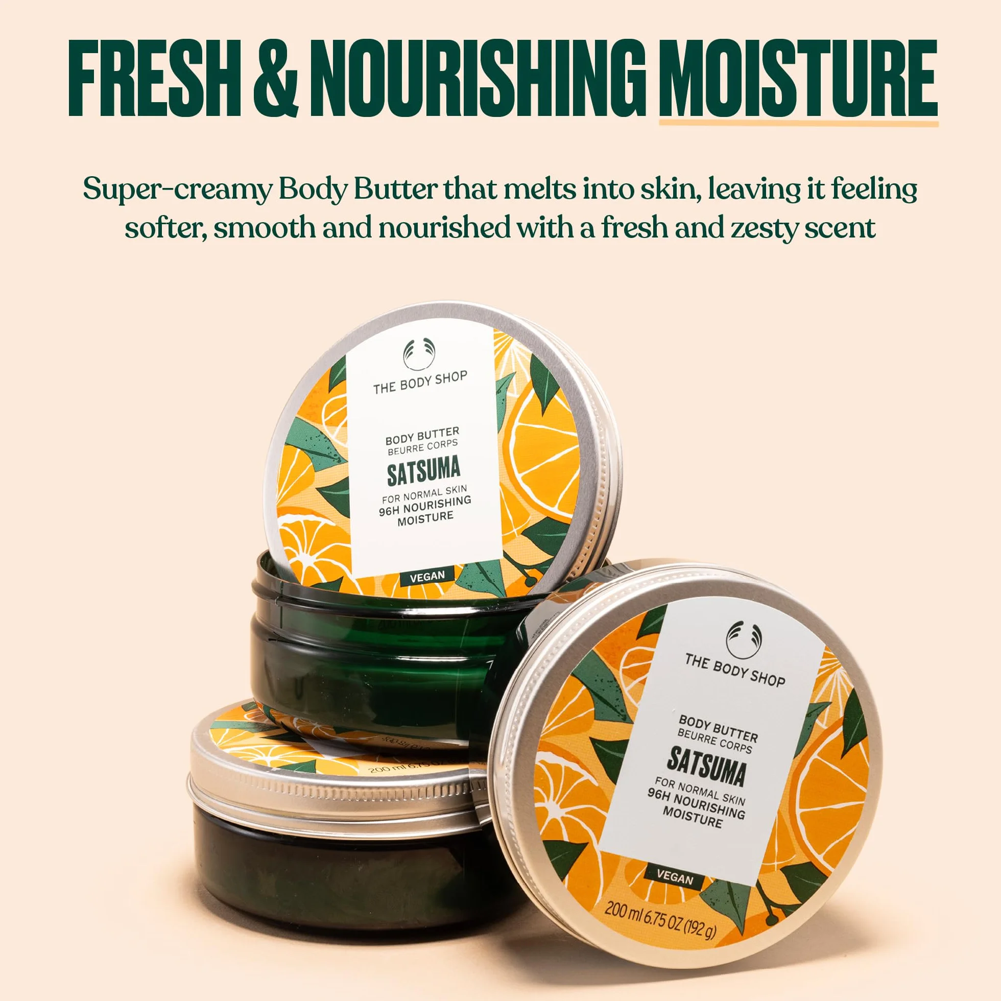 Satsuma Body Butter Hydration for Normal Skin with Satsuma Oil (200ml/192g/6.75 OZ)