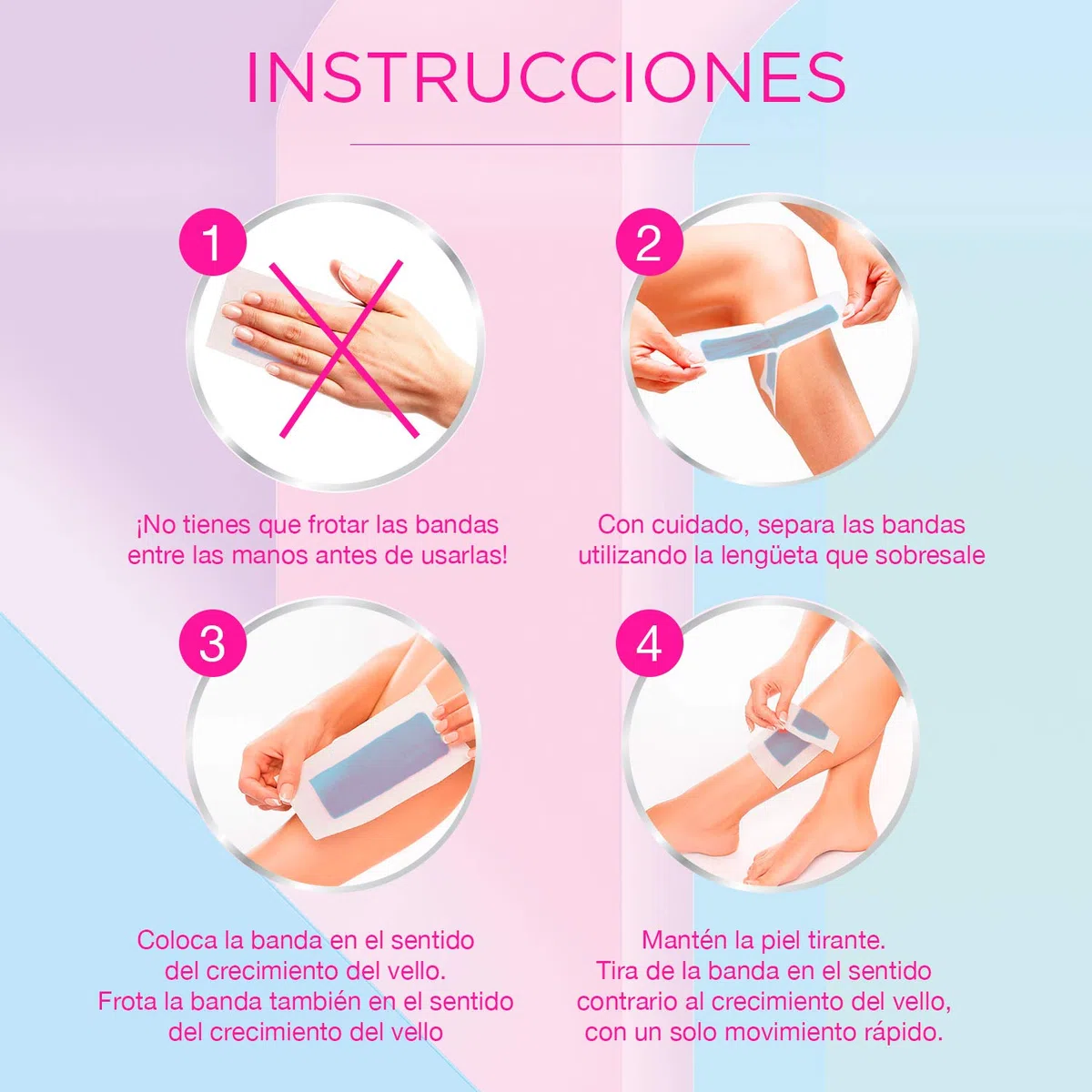 Veet Bandas de Cera Fria Depilatoria para Depilación de Cuerpo y Piernas con Aceite de Almendras, Easy Gelwax, Pieles Sensibles, 3 x 20 bandas, Total 60 Unidades