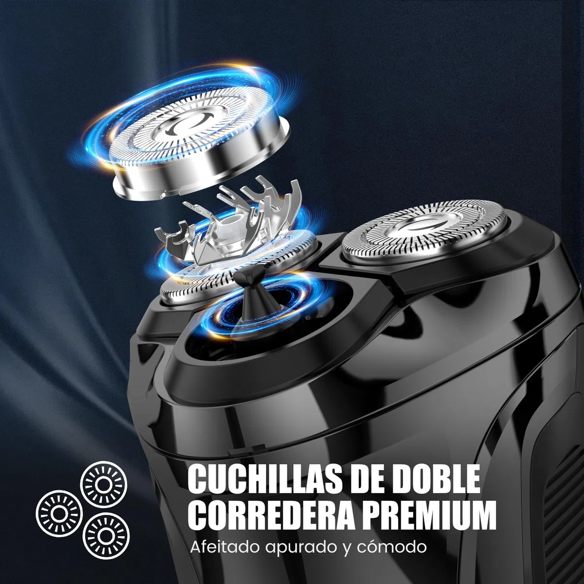Brightup Maquinilla de Afeitar Hombre con Cabezal Flotante 4D, Afeitadora Eléctrica en Húmedo y Seco para Hombres, Recortador de Barba Impermeable IPX6, Carga USB-C y Recorte Emergente