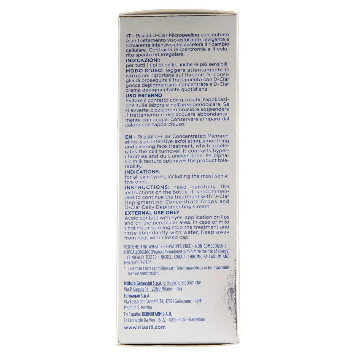 Rilastil D-Clar - Micropeeling Concentrado Facial, Exfoliante, Suavizante y Aclarante + Discos de Algodón - 100 ml, 100 mililitro, 1