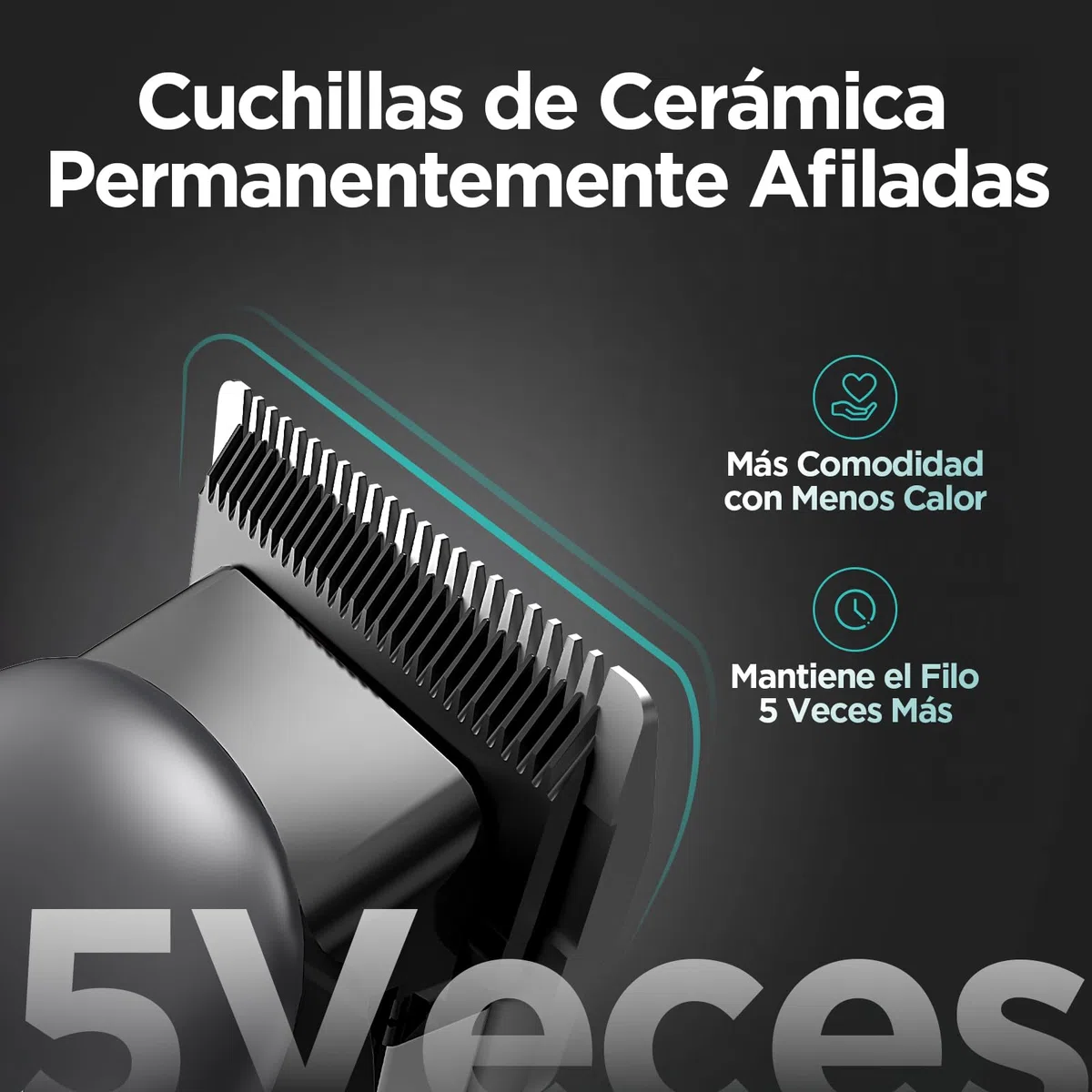 Maquina de Cortar Pelo Hombre, Yineel W6 Kit Profesional Inalámbrico de Cortadora y Recortadora de Cabello y Barba- Ideal para Corte de Cabello, Barba y Uso en Niños - Regalo Perfecto