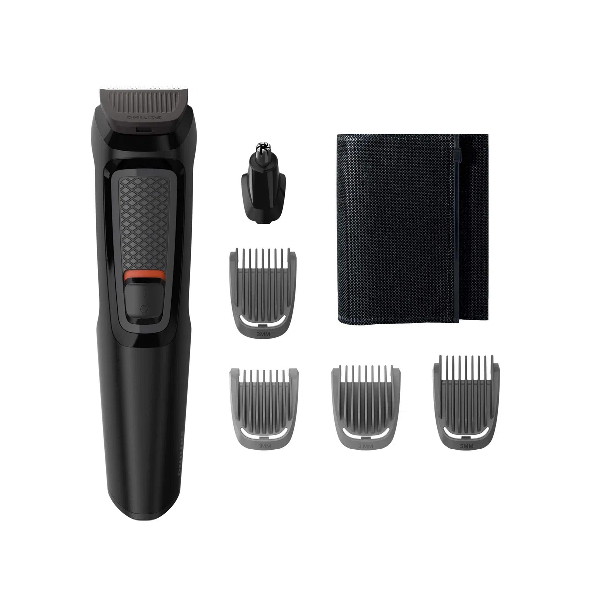 Philips MULTIGROOM Series 3000 MG3710/13 cortadora de pelo y maquinilla Negro Recargable - Afeitadora (Negro, Rectángulo, Barba, Oído, Ceja, Moustache, Nariz, Acero inoxidable, 60 min, Integrado)