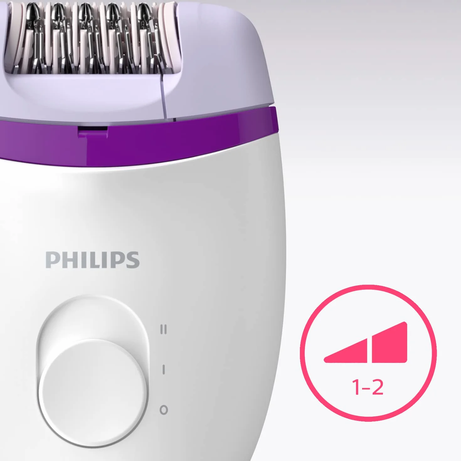 Philips Depiladora Mujer Satinelle, Compacta, 2 posiciones de velocidad, BRP275/30, Blanco