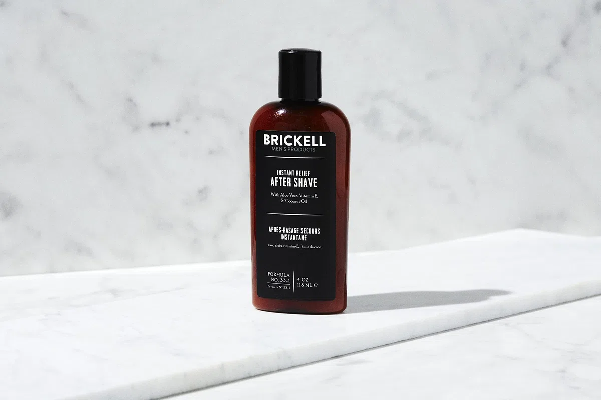 Brickell Men's Products – Loción para Después de Afeitar Alivio Instantáneo para Hombres - Natural y Orgánica – 118 ml