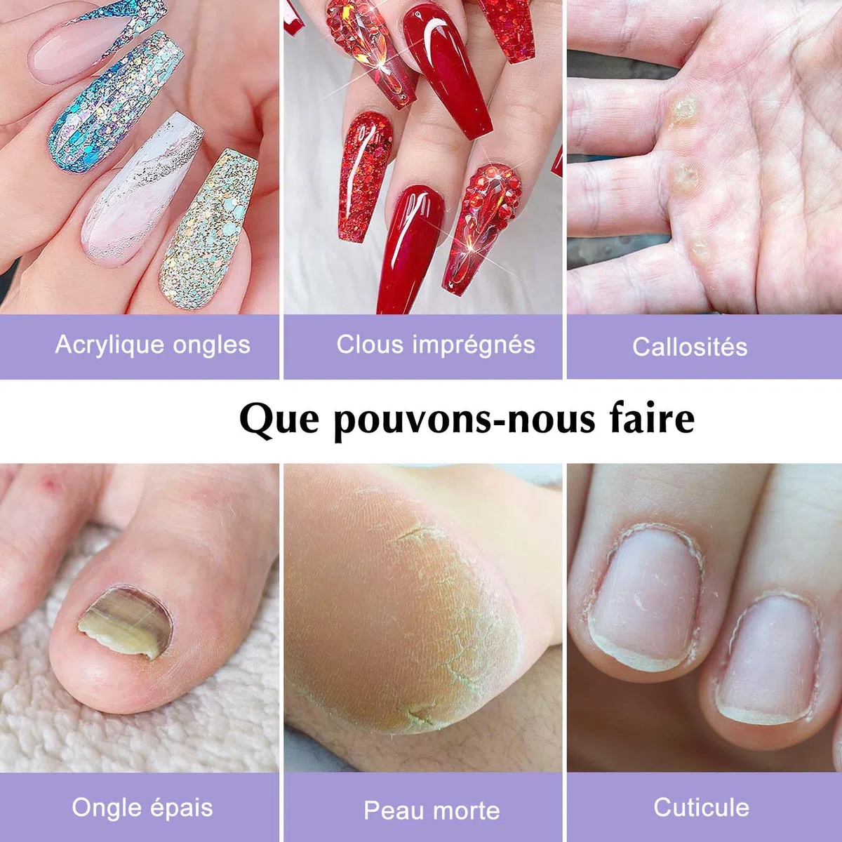 COSLUS - Lijadora de uñas eléctrica para uñas de gel, velocidad y sentido de rotación ajustable, kit de manicura y pedicura, lima de 0 ngles eléctrica para uñas de gel, profesional