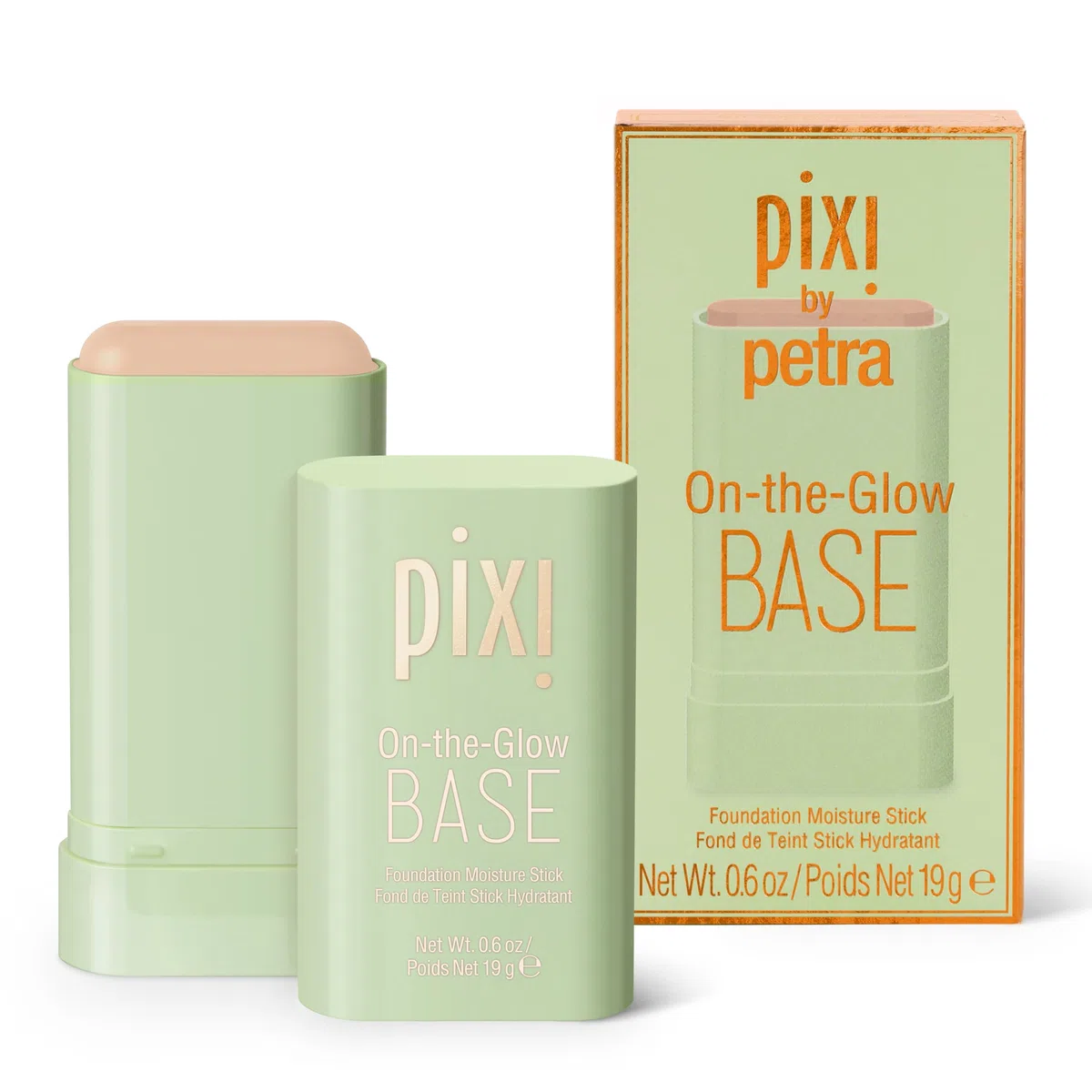 Pixi Beauty On-the-Glow Base | Base de Maquillaje Hidratante con Color | En el Color "Beige": Tono Medio, Neutro | 0.6 oz/19g