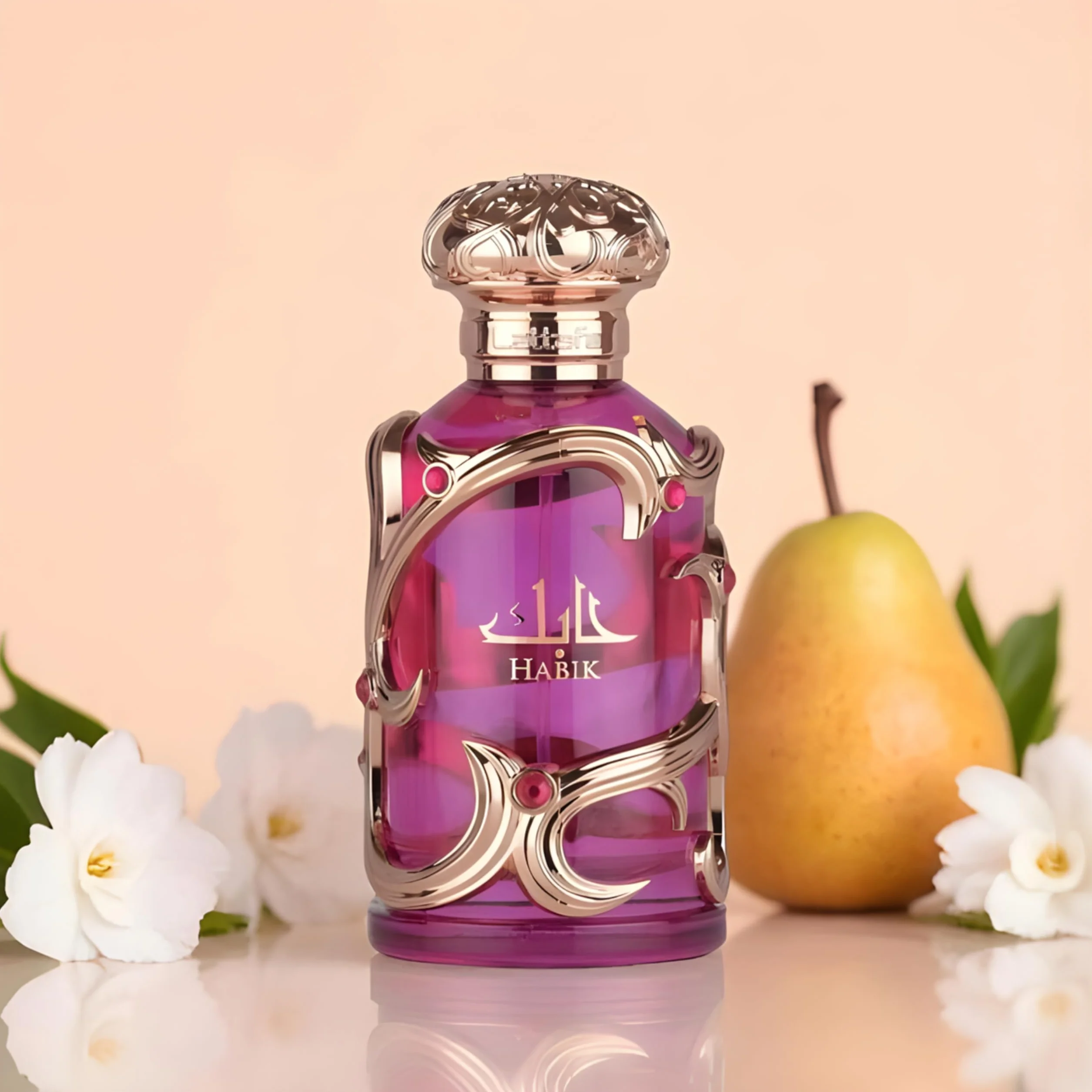 Lattafa Habik - Floral, afrutado, fresco, almizclado, Eau de Parfum, Spray, Fragancia duradera para mujer, 100 ml