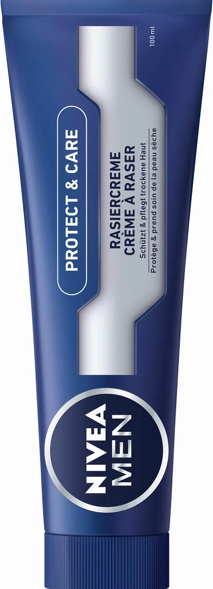 Nivea Men - Crema de afeitar Protect & Care en caja de 1 unidad (1 x 100 ml), con espuma cremosa para un afeitado suave, crema de afeitado suave para hombre