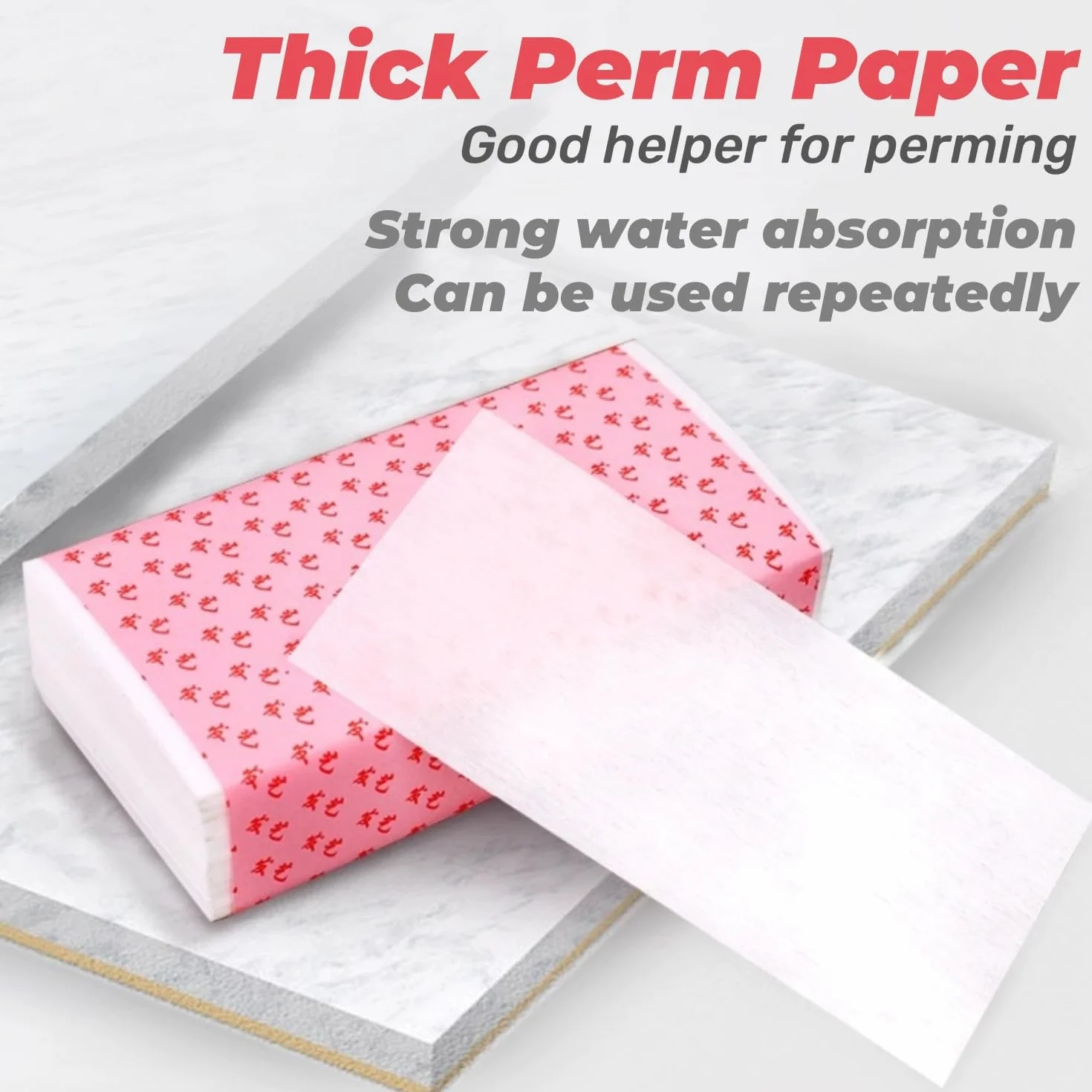300 Hojas Papel Desechable para la Permanente del Cabello, Papel Permanente para el Cabello, Herramientas de Aseo Personal para Peluquería, Tienda de Estilista Profesional