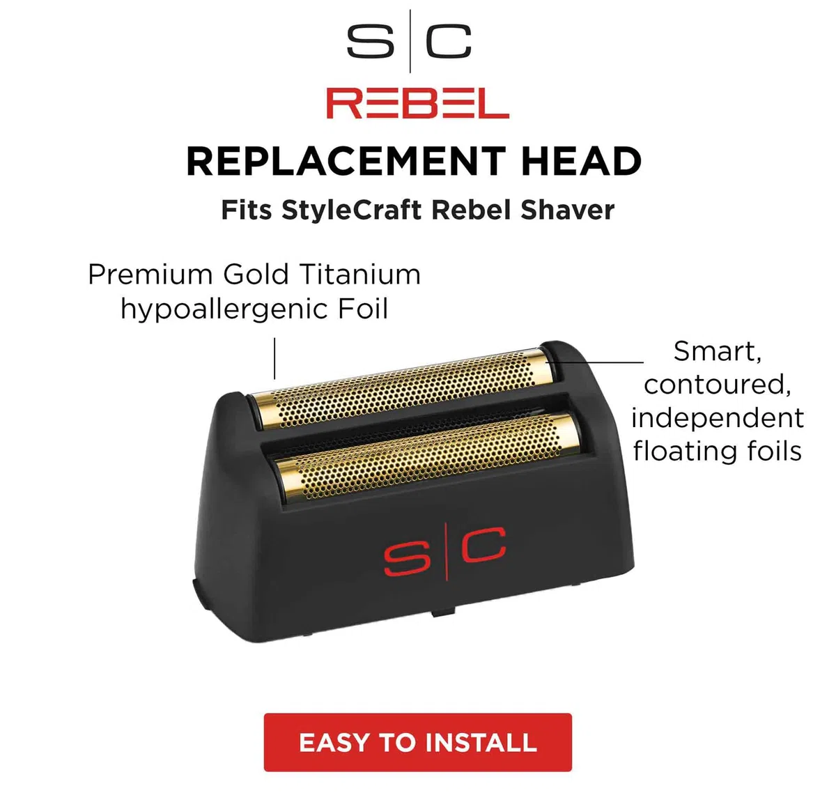 Stylecraft Rebel Afeitadora Eléctrica Profesional para Hombre, Barba y Pelo, 100 min Autonomía Sin Cable, Maquinilla de Afeitar de Viaje Compacto y Portátil 150gr, Velocidad de Corte 11.000 RPM