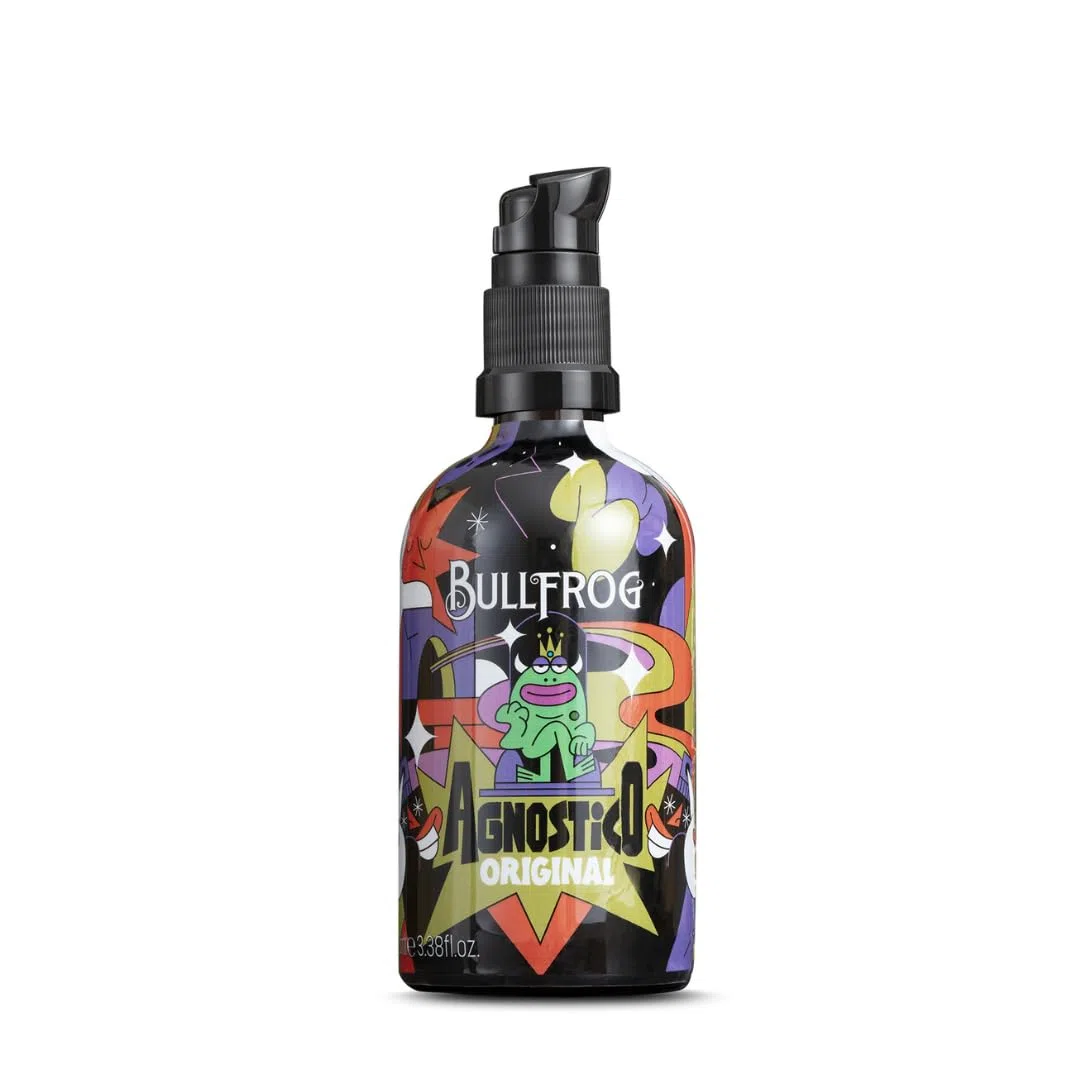 Bullfrog - Bálsamo Multifuncional para Barba Edición Limitada Artista 100ml - Nutre e Hidrata la Barba - Protege contra Irritaciones - Fragancia con Notas de Anís, Cuero, Tabaco y Bay Rum