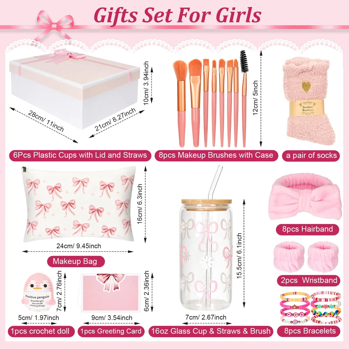 Regalos para Niñas Adolescentes 9 10 11 12 13 14 15 16 Años, Regalo Mujer Cumpleaños Aniversario para Mujer, Regalos Mujers para San Valentin, Navidad, Día de la Madre, Escolarización (Rosa)