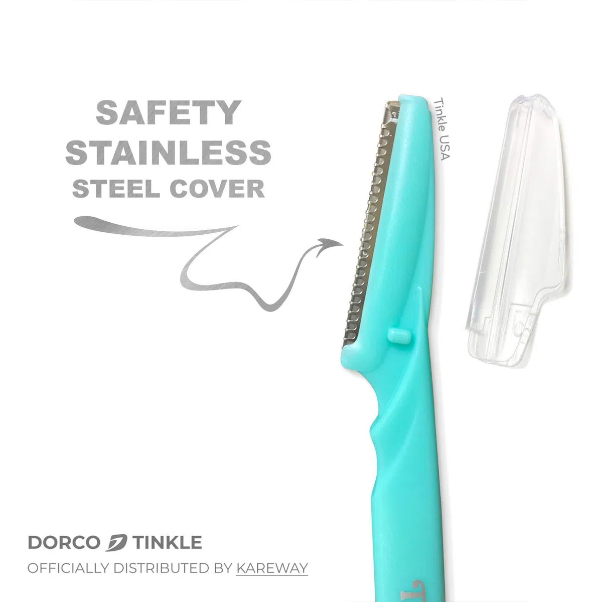 Dorco Tinkle - Maquinillas de afeitar para cejas, 12 unidades (4 paquetes de 3), recortadora de cejas de precisión y herramienta de dermaplaning para una depilación segura y sin esfuerzo, regalo de