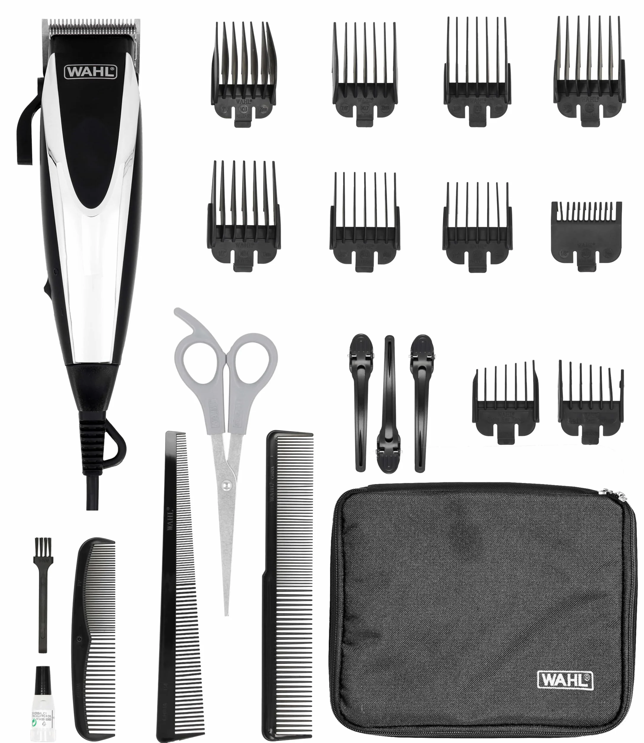 Wahl Home Pro, Kit de corte de pelo, Máquina de cortar pelo con cable para hombre, Máquina de cortar pelo para hombre, Corte de pelo DIY, Corte de pelo en casa