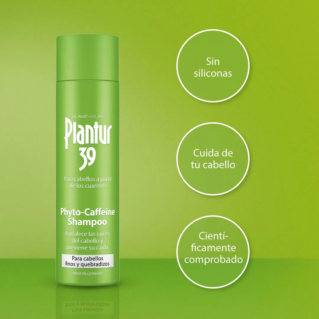 Plantur 39 Phyto Caffeine Shampoo y Conditioner I Champú Mujer con Cafeína 250 ml y Acondicionador 150 ml | Evita y Reduce la Anticaida Cabello | Para la Caida del Cabello Delgado y Frágil