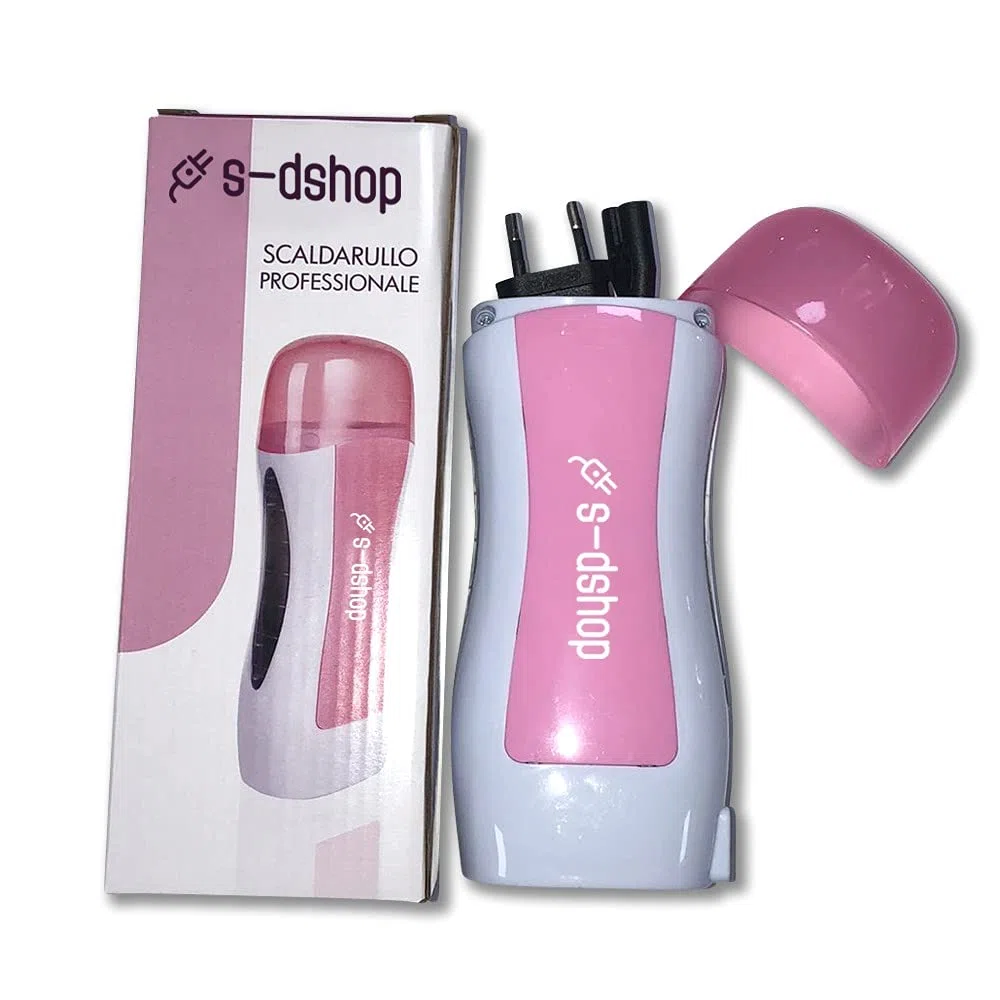 Kit de cera caliente para depilación de cera, 6 recambios de rodillo de cera profesional Depilia liposoluble, tiras de depilación para hombre y mujer, aceite para después de cera depilatoria (Titanio)