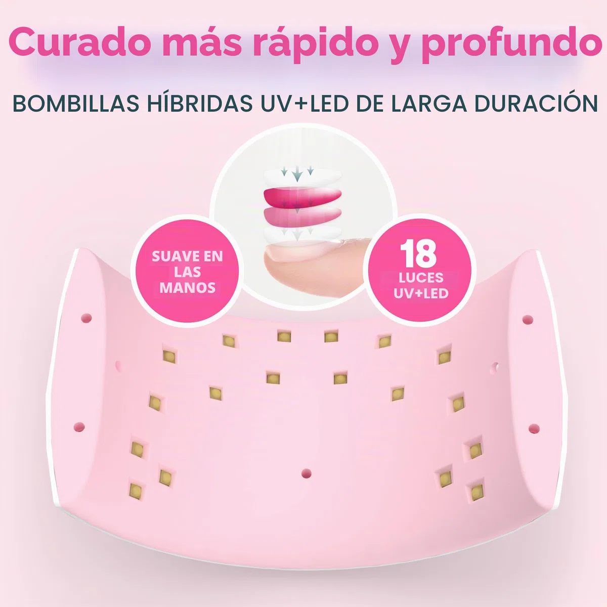 Secador de uñas LED UV SUNUV, lámpara de para uñas de gel, lámpara UV LED de uñas de 30s/60s, temporizador de infrarrojos, para manicura y pedicura, para manicura y salón de belleza