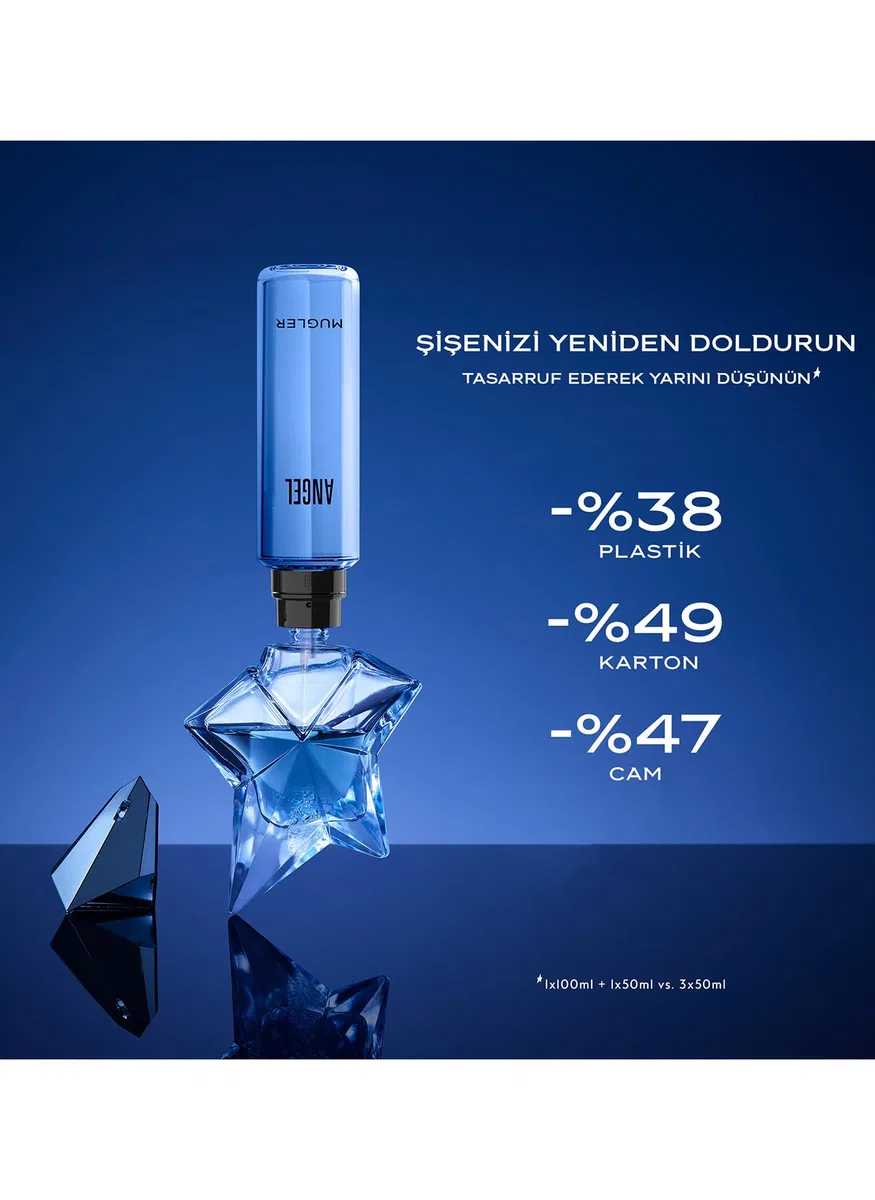 MUGLER Recarga, Angel Eau de Parfum, Perfume para Mujer, Aroma Gourmand con Notas de Ámbar, Fragancia fascinante, 100 ml