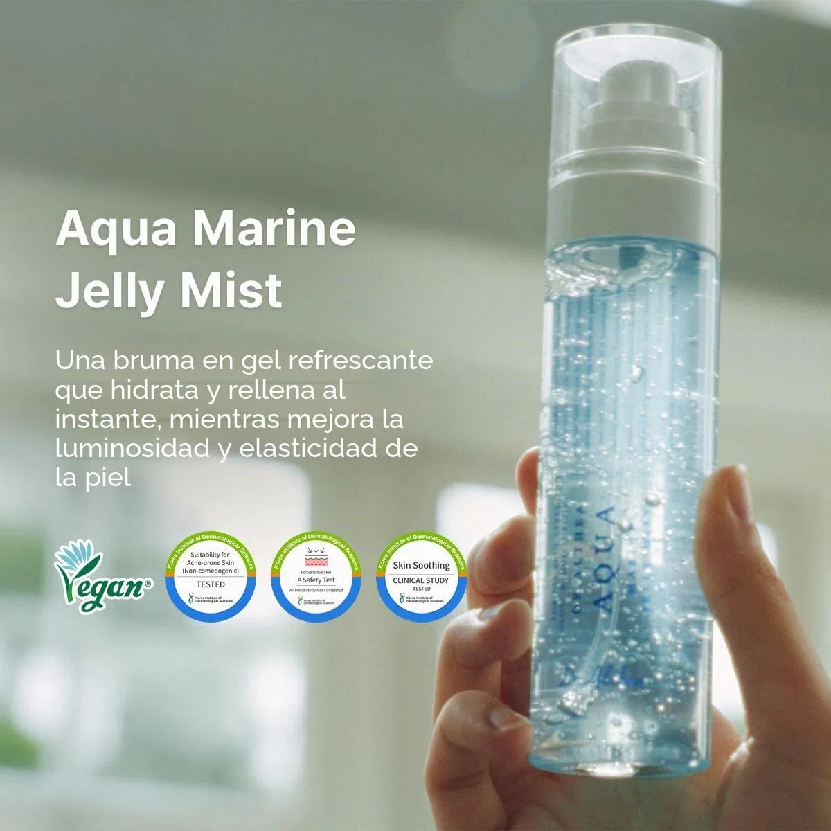 Dr.Althea Aqua Marine Jelly Mist | Bruma Facial Hidratante Ultrafina | Sérum con PDRN y Triple Ácido Hialurónico para una Piel Radiante | Cosmética Coreana Vegana, 100 ml