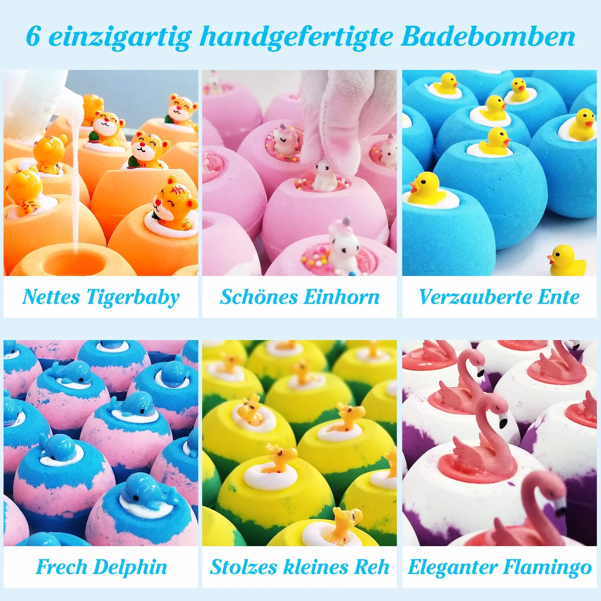 Bombas de Baño para Niños, con Juguetes Sorpresa, Sales Relajantes y Divertidos, Set de Regalo Cumpleaños Valentin Navidad para Amigas Mujer