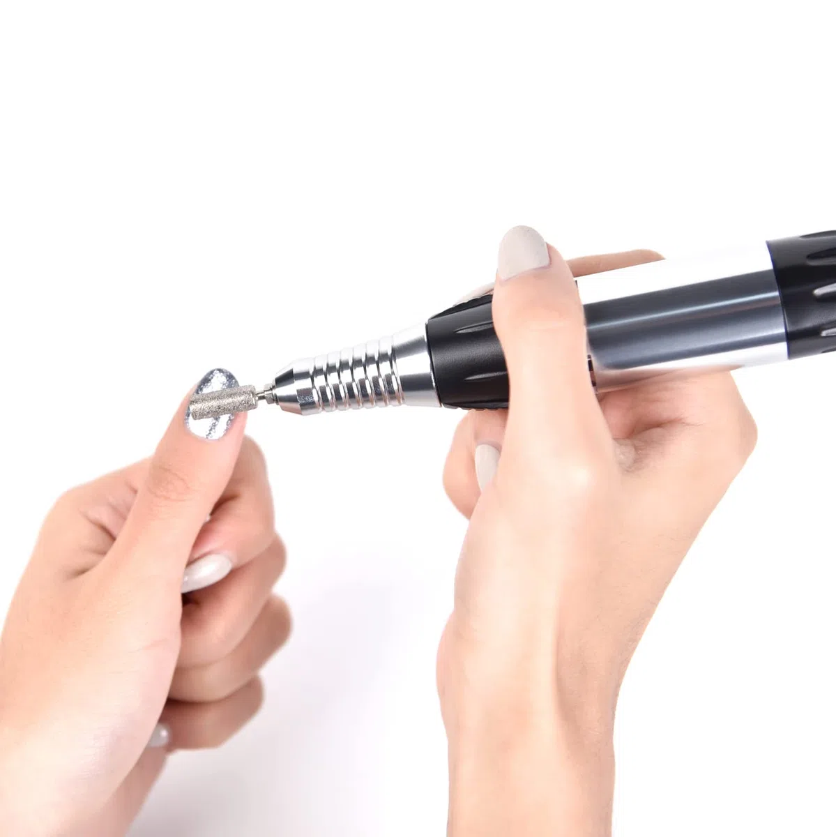 KADS Máquina de manicura eléctrica profesional para taladro de uñas, lima de pedicura, pulimento, forma de bolígrafo, herramienta acrílica, producto de cuidado de dedos de los pies (negro)