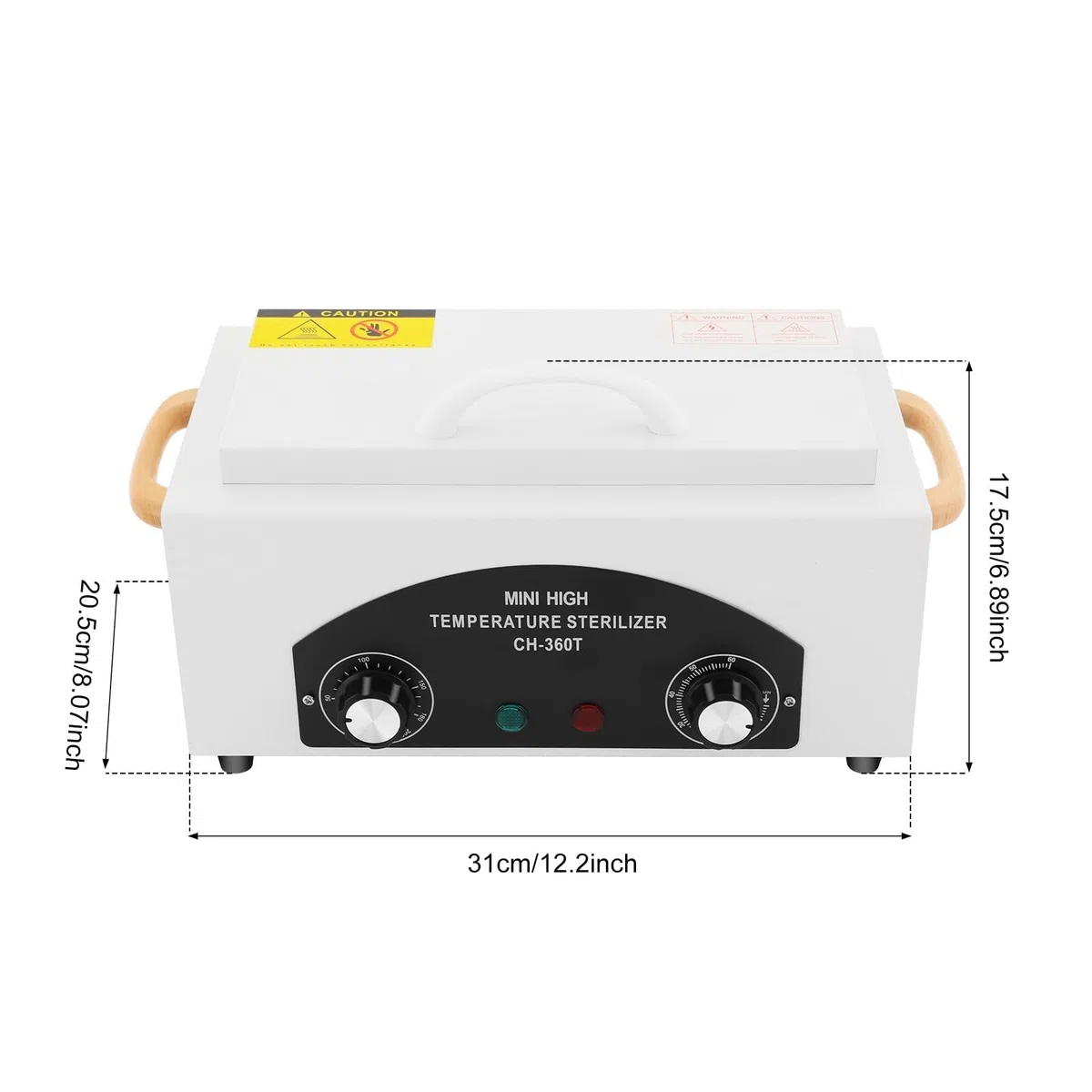 Esterilizador de Aire Caliente, Esterilizador de Material de Manicura de 300W 2L, Con Temporizador y Luz Indicadora, Autoclave de Esterilización, Para Desinfectar Tijeras, Pinzas, Toallas y