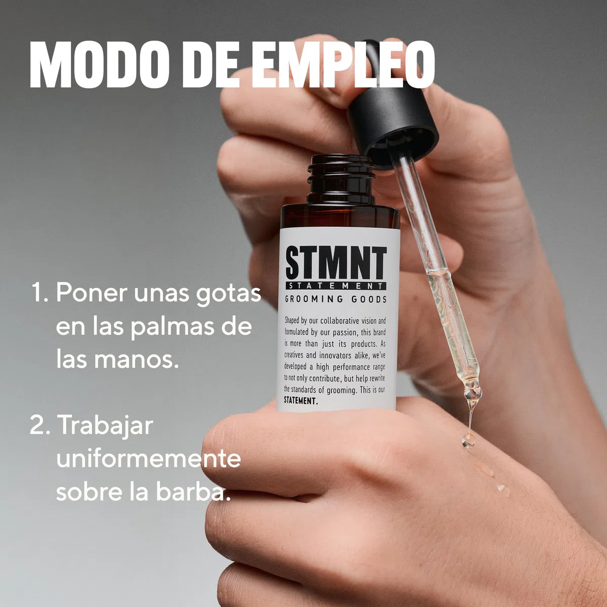 STMNT STATEMENT GROOMING GOODS Beard Oil - Aceite Barba Hombre - Hidratante - Natural - Cítricos y Madera 50 ml