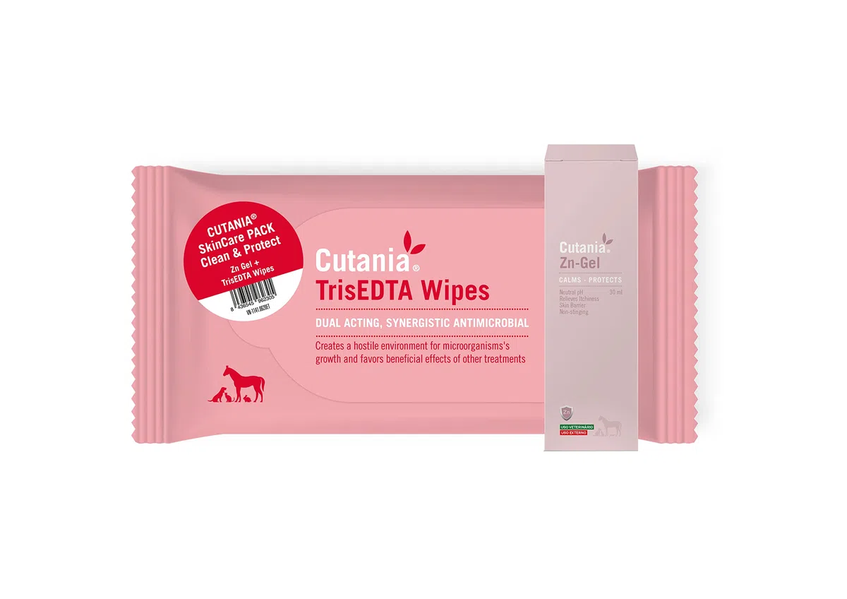 VetNova Pack CUTANIA® Zn Gel 30 ml + CUTANIA® TrisEDTA Wipes