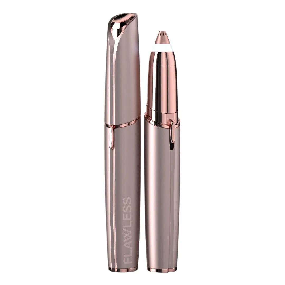 Finishing Touch Flawless Brows, cortapelos de precisión para cejas, nueva generación, suave y sin peligro rubor + espejo