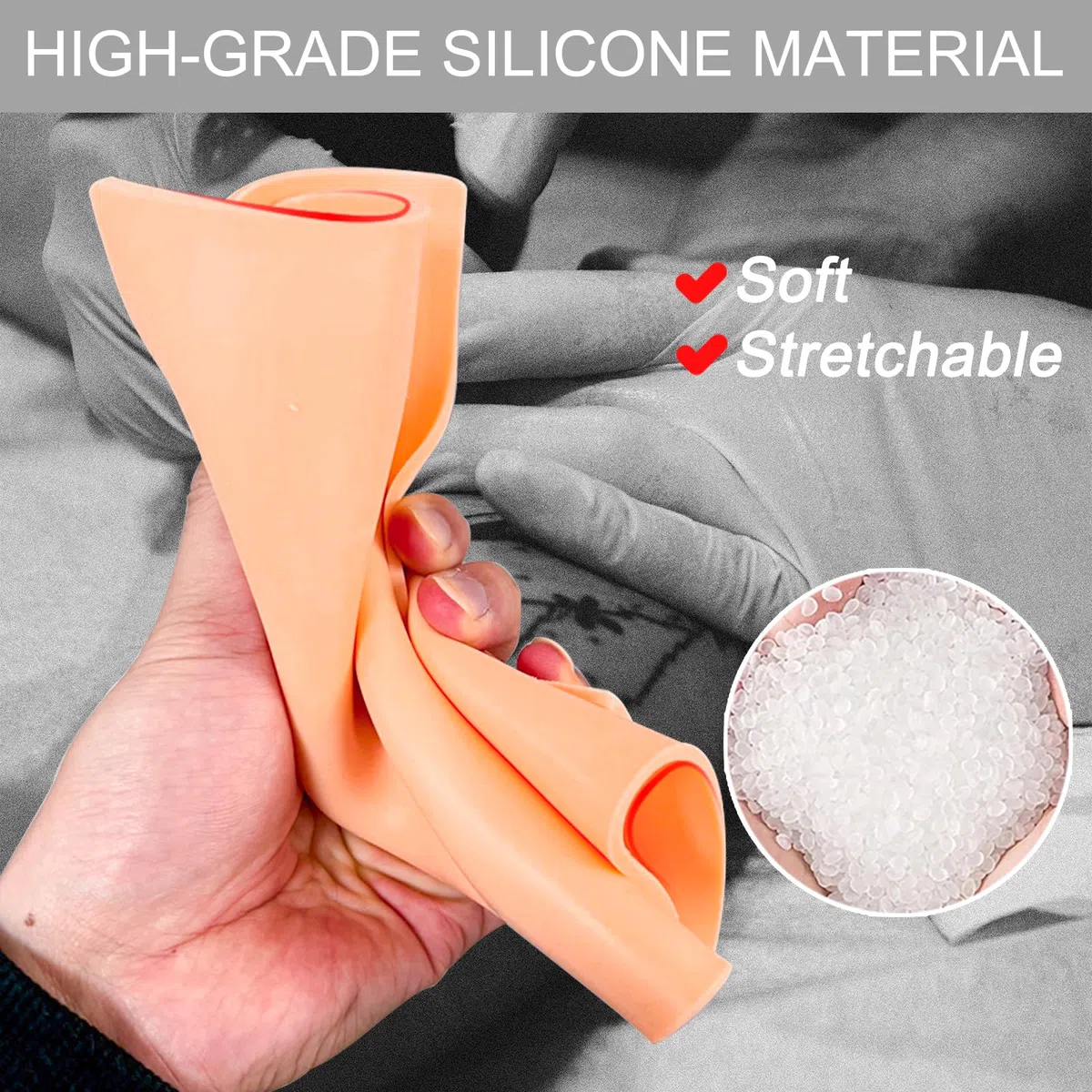 Joyeee Piel Sintetica Tatuaje, 6pcs 3mm Doble Cara Profesional Silicona Piel Sintetica Tatuaje 20 X 30cm con 10pcs Papel Transfer Tattoo para Tatuadores Principiantes y Experimentados