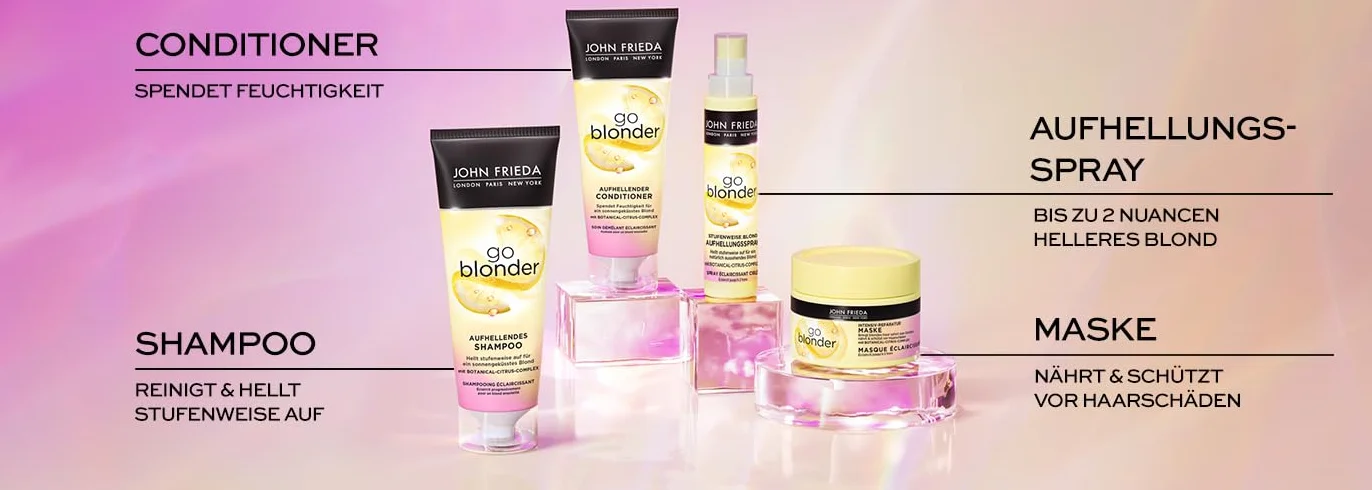 John Frieda Go Blonder - Espray blanqueador para cabello rubio escalonado, contenido: 100 ml, aclara gradualmente, para un rubio de aspecto natural