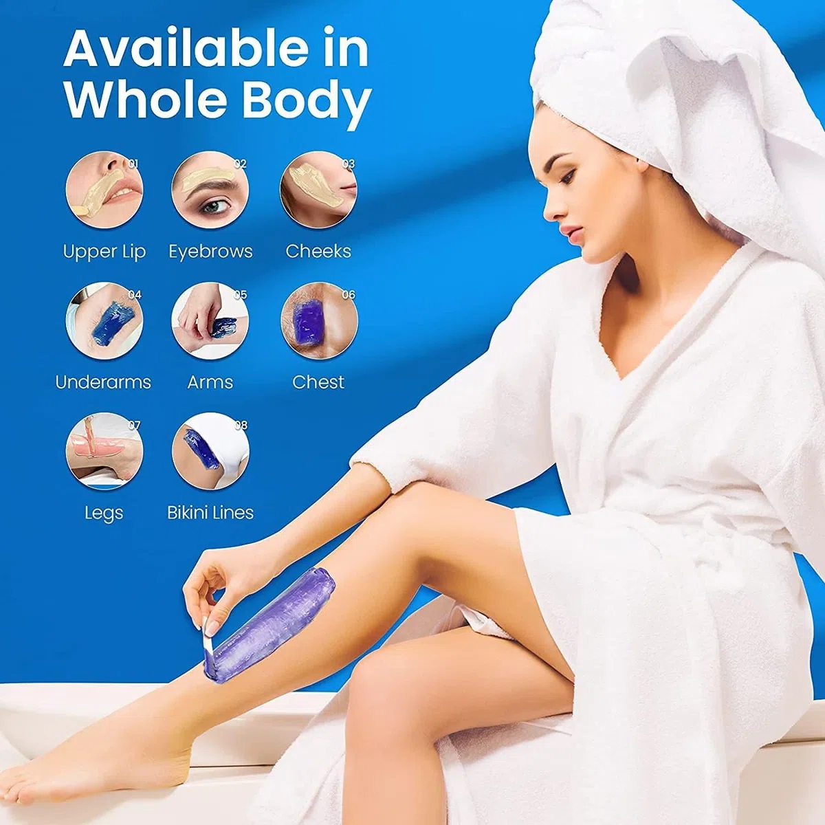 Calentador de Cera Depilatoria para Mujer y Hombre: Maquina de Cera Caliente para Depilar, 400g Cera Depilatoria para Todo Cuerpo, Zona Intima, Cejas, Facial, Piel Sensible, para Casa y Centro Belleza