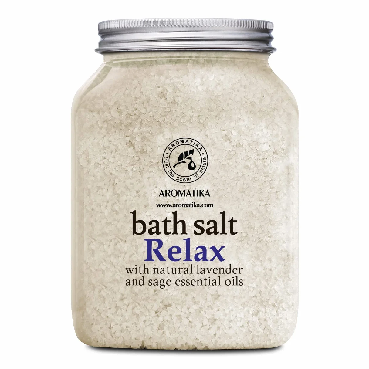 Sales de Baño Relajantes 1300g con Aceite Esencial de Lavanda y Salvia - Poseen Propiedades Beneficiosas para Lograr un Buen Descanso y Reducir el Estrés - Cuidado Corporal - Baños Relajante