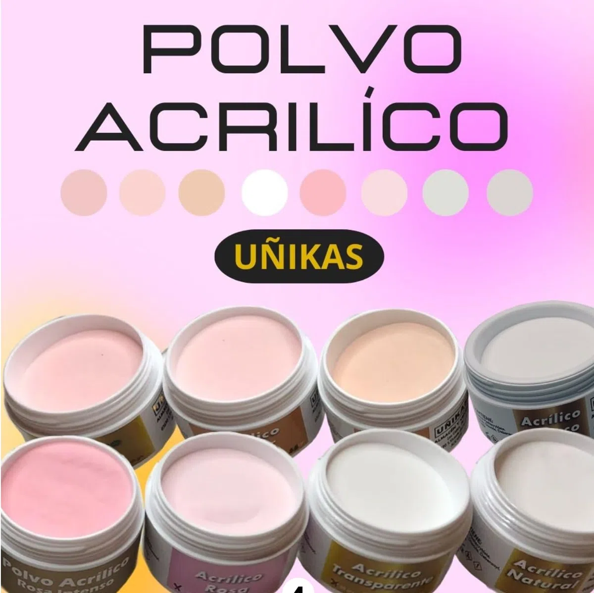 Polvo Acrílico Cover Peach 35gr Uñikas- Acrylic Powder - Cover Peach 35gr- Polvo para Uñas Acrilicas