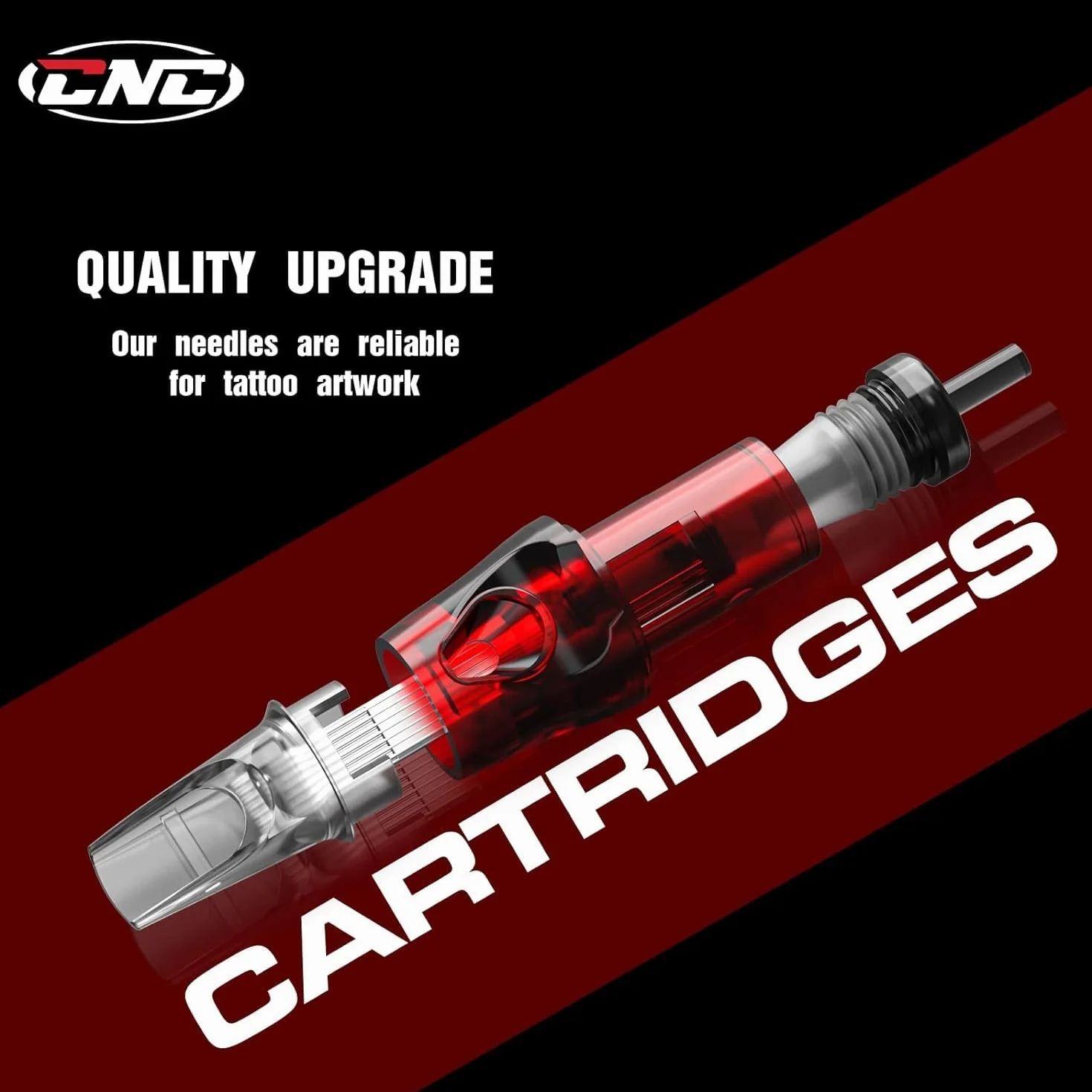 CNC Cartuchos de Tatuaje Aguja para Tatuar #10 Modelo Mezclado RL (7RM 9RM 11RM 15RM) Tattoo Cartridge Needles Bugpin 0.3mm Estándar Desechable con Membrana Curved/Round Magnum EN04X-40KIT-LL