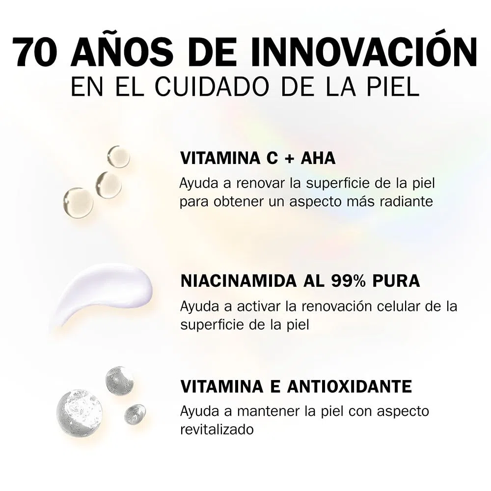 Olay Vitamin C +AHA Crema Facial De Día. Gel Hidratante, Iluminador y Antimanchas Con Vitamina C, AHA, Niacinamida Antiedad y Vitamina E. Unifica E Hidrata. No Graso, No Pegajoso. 50ml